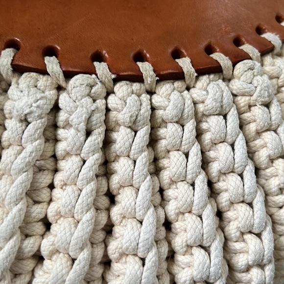 Macrame and leather handcrafted bag - Picture 5 of 5